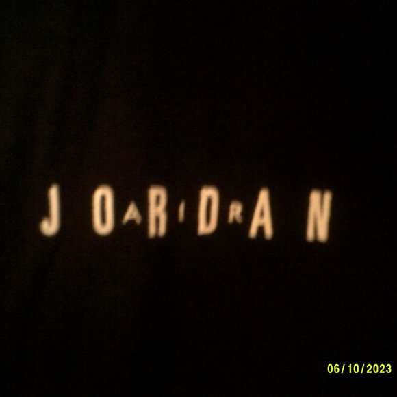 NEW AIR JORDAN PERFORMANCE "Embroidered Air Tee" MENS BLACK T-SHIRT L DM3182-010 - Picture 2 of 6